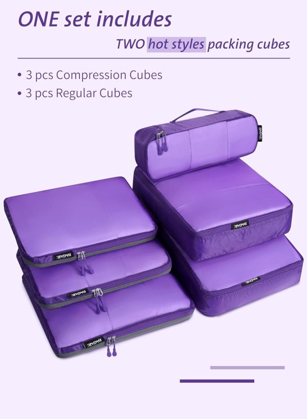 Bagail Ultralight Packing Cubes 7 Set, 3 Compression Packing Cubes 3 Packing Organizers with 1 Shoe Bag - Image 4