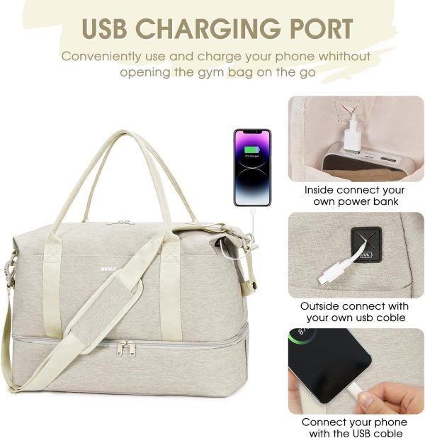 For Spirit Airlines 18x14x8 Personal Item Bag Underseat Carry On Bag with Wet Pocket & Shoe Compartment & USB Charging Port - Image 5